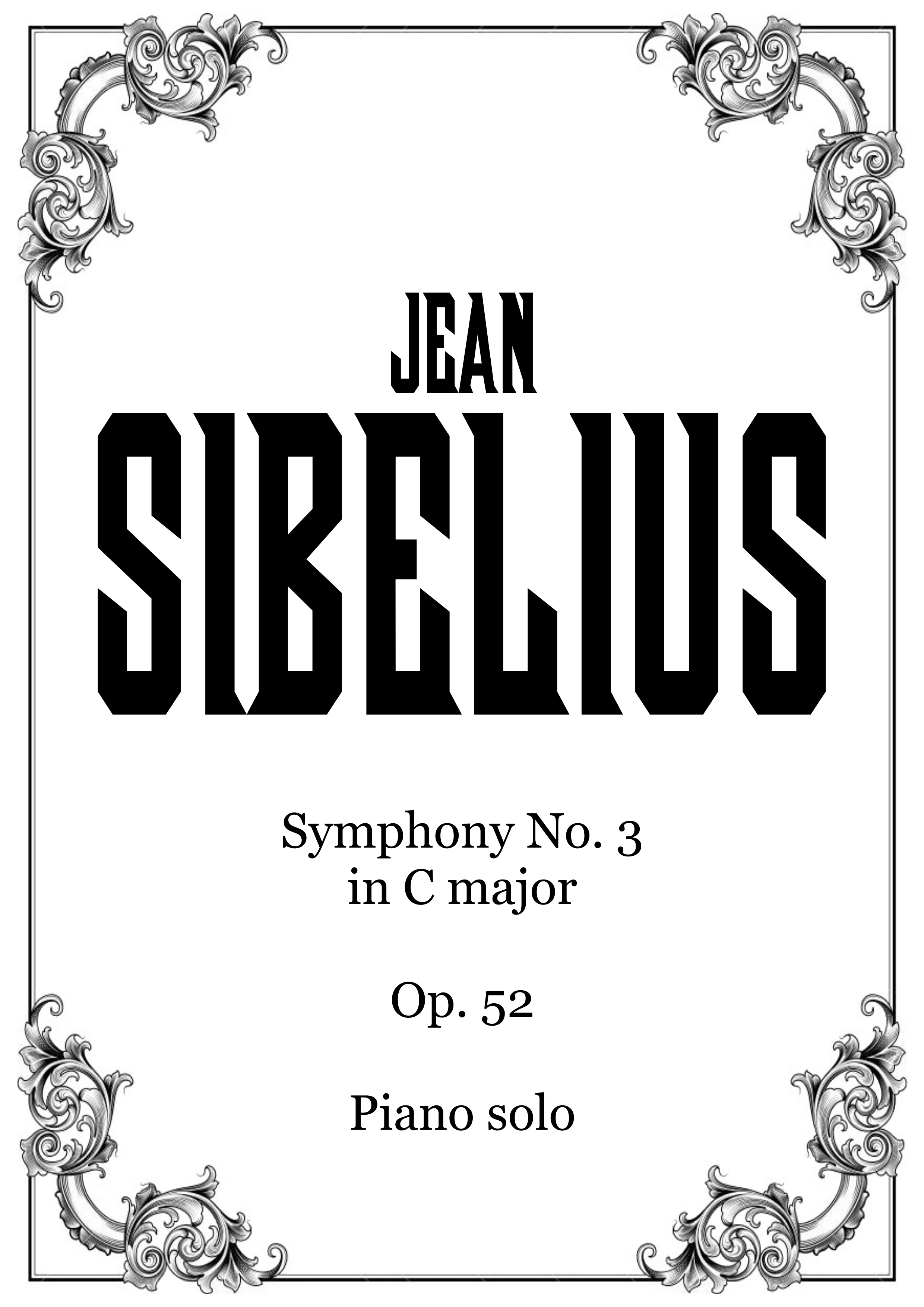 Symphony No 3 By Jean Sibelius Piano Solo PDF Download MICHAEL